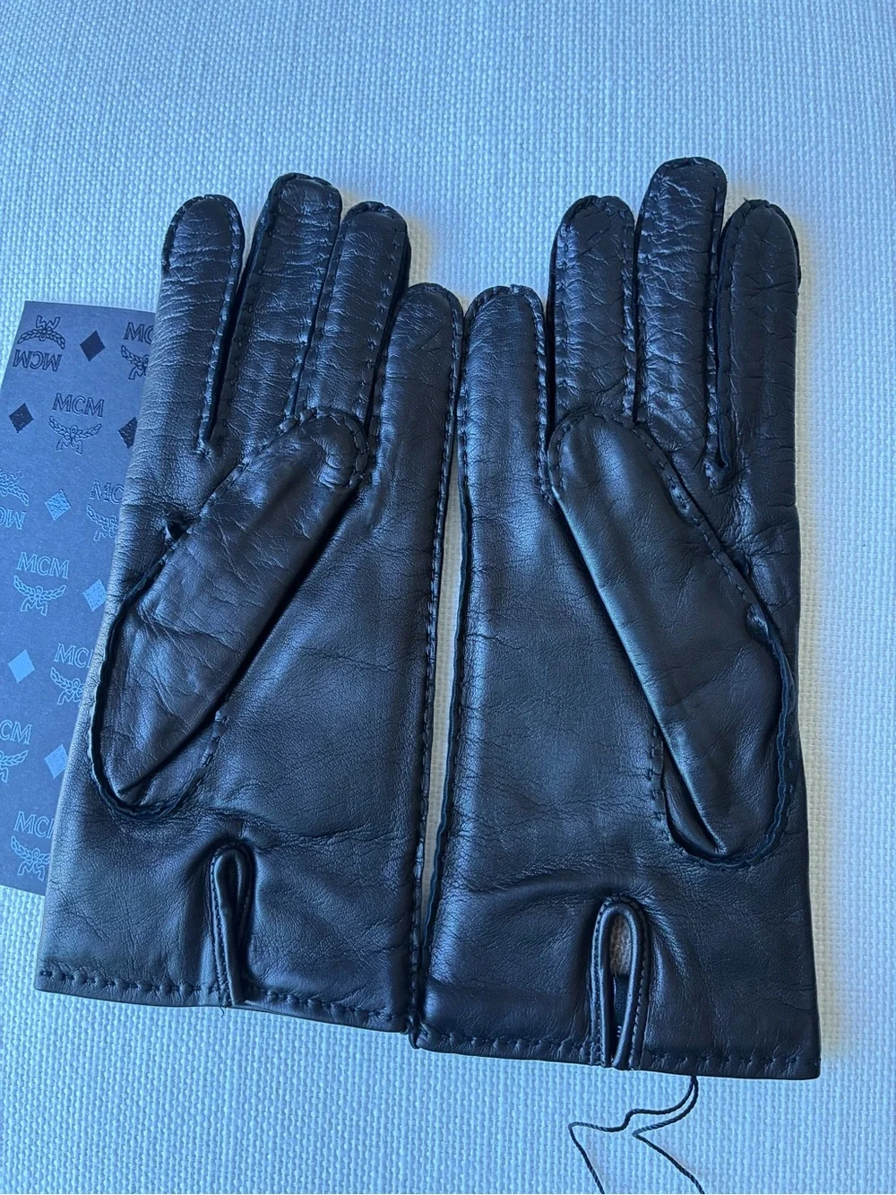 *NWT* MCM Size 6½ Genuine Leather Cashmere Gloves | Made in Italy
